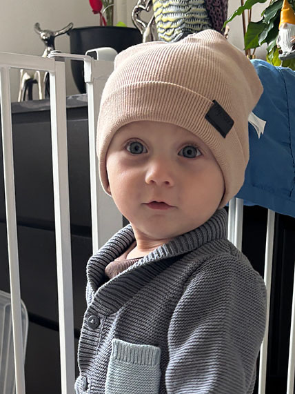 Prechodná detská čiapka Rebrovaná bavlna, CAPPUCINO. 8