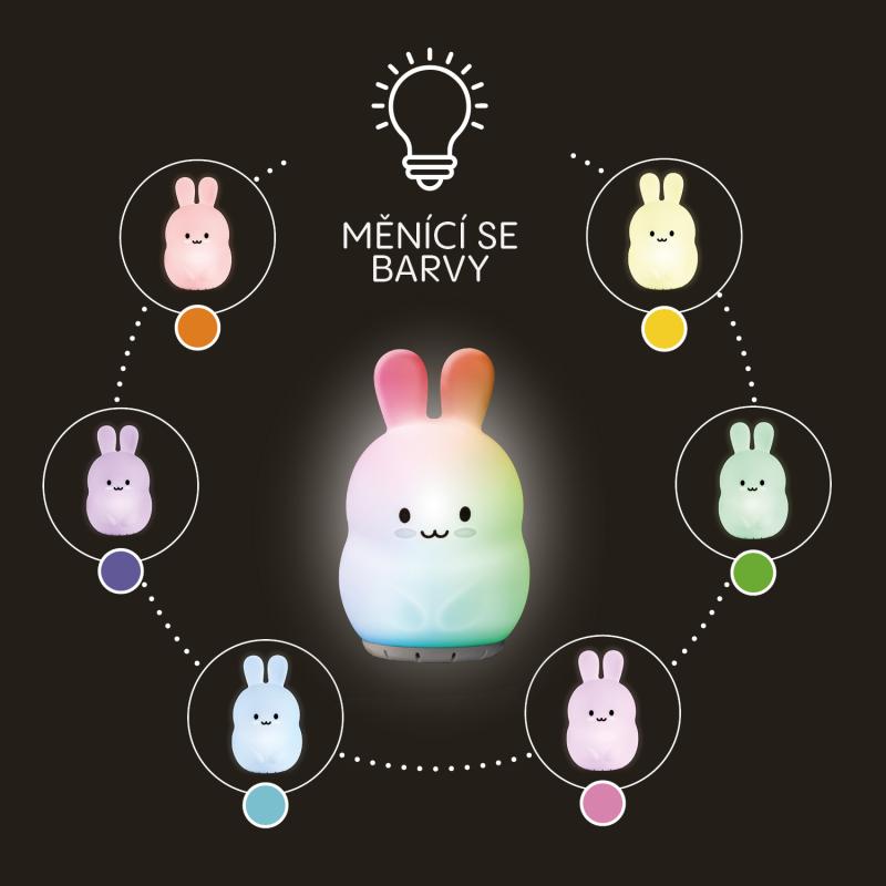 Silikónová nočná LED lampa veľkosť. M, Rabbit 2