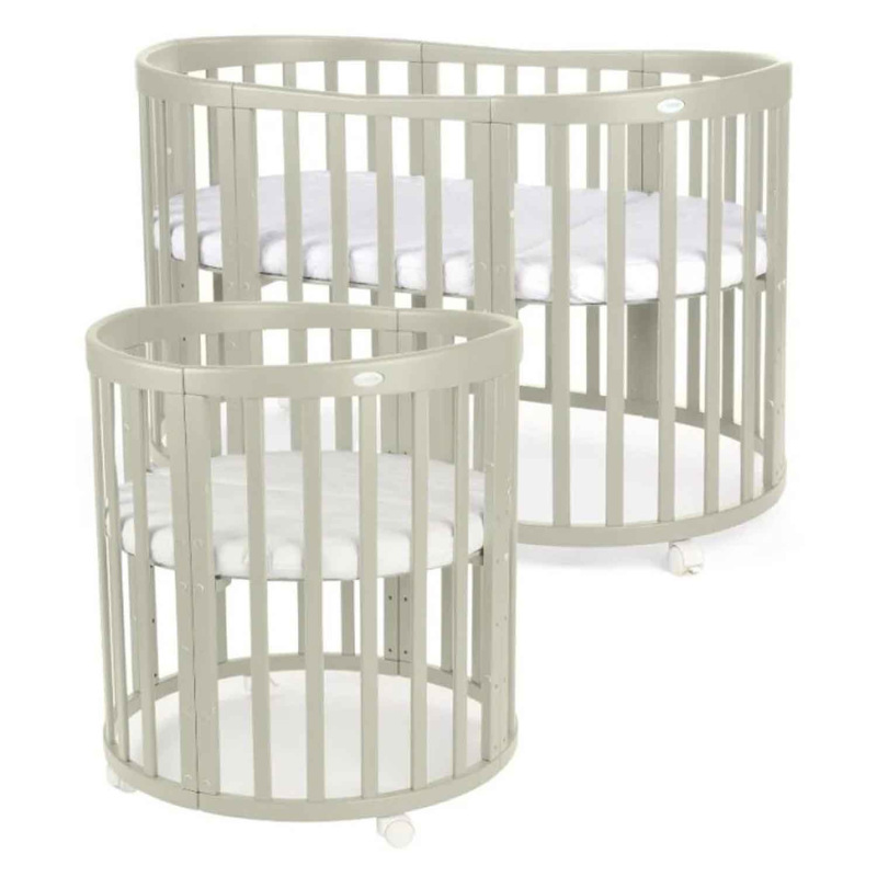 Rastúca postieľka 7v1 oval OLIVOVÁ s matracom