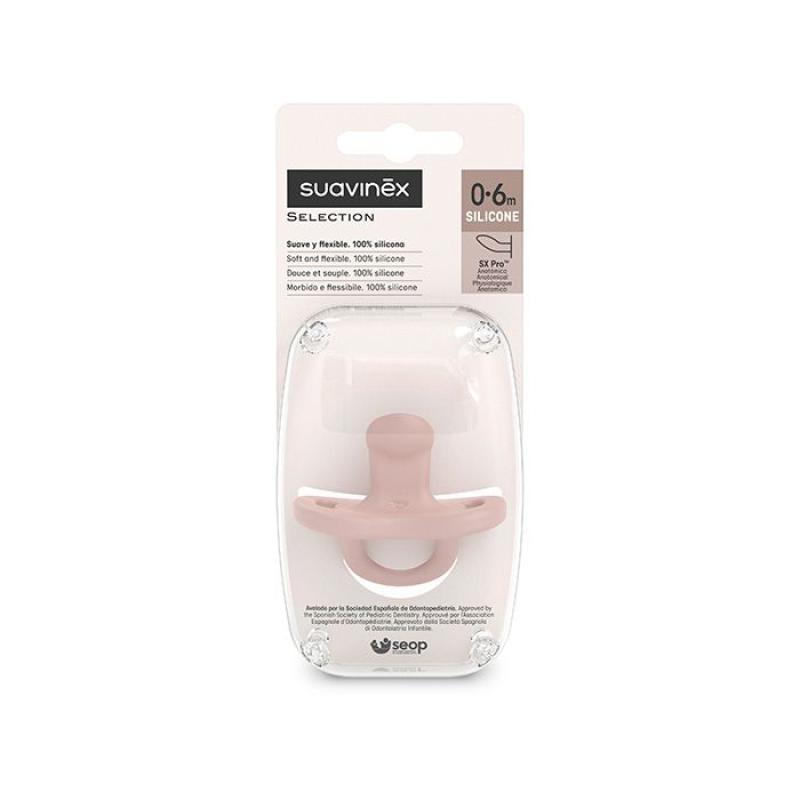 SUAVINEX | Cumlík anatomický SILIKÓN 0-6 m SX PRO - COLOUR ESSENCE - ružové 2