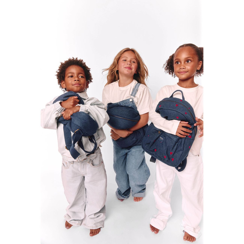 STUDIO NOOS - Denim Midi BACKPACK - batôžtek s predným vreckom | Dark Blue 6