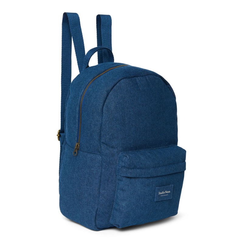 STUDIO NOOS - Denim Midi BACKPACK - batôžtek s predným vreckom | Dark Blue 1