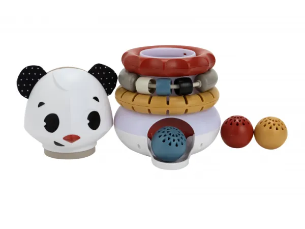 Hudobná pyramída s krúžkami Tiny Rockers Panda 2