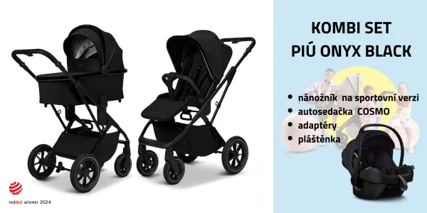 Moon PIU KOMBI SET , farba ONYX BLACK / BLACK MATT