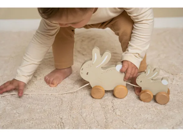 Ťahacie králiky drevené Baby Bunny