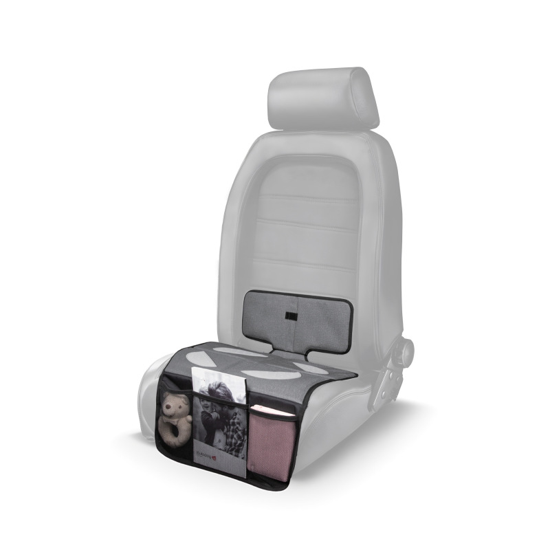 Ochrana sedadlá pod autosedačku s vreckom na tablet umývateľný, Grey 7