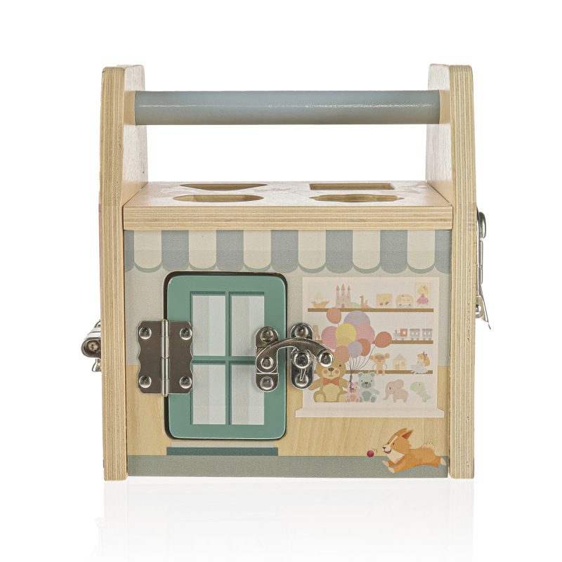 Dřevěná montessori kostka 4