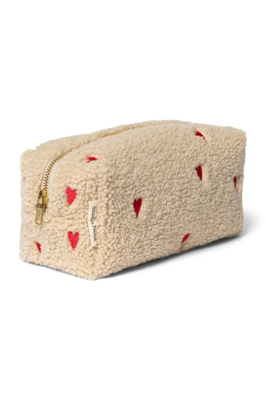 STUDIO NOOS - Teddy Hearts POUCH - kabelka | Ecru Hearts 2