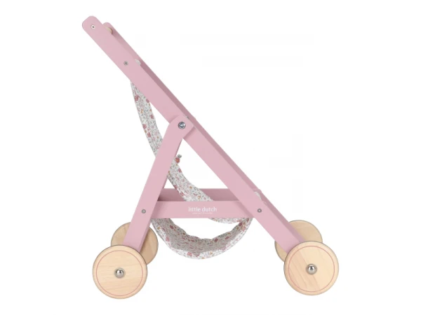 Kočík pre bábiky golfky drevené Pink 1