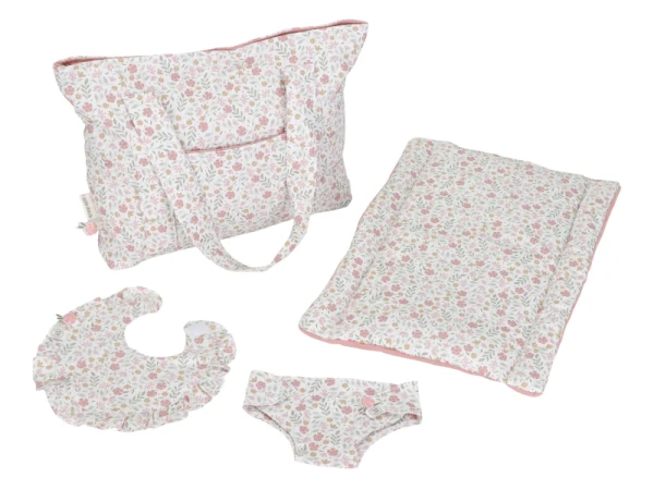 Prebaľovacia taška pre bábiky Soft Flowers