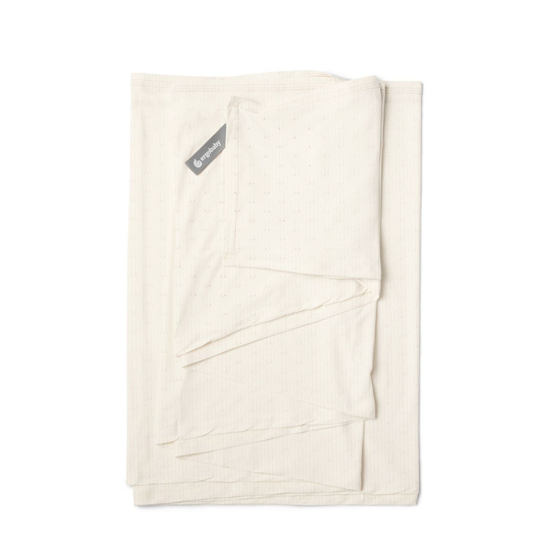 ERGOBABY Šatka pre novorodenca Aura Sustainably Sourced MESH Baby Wrap - Cream 1