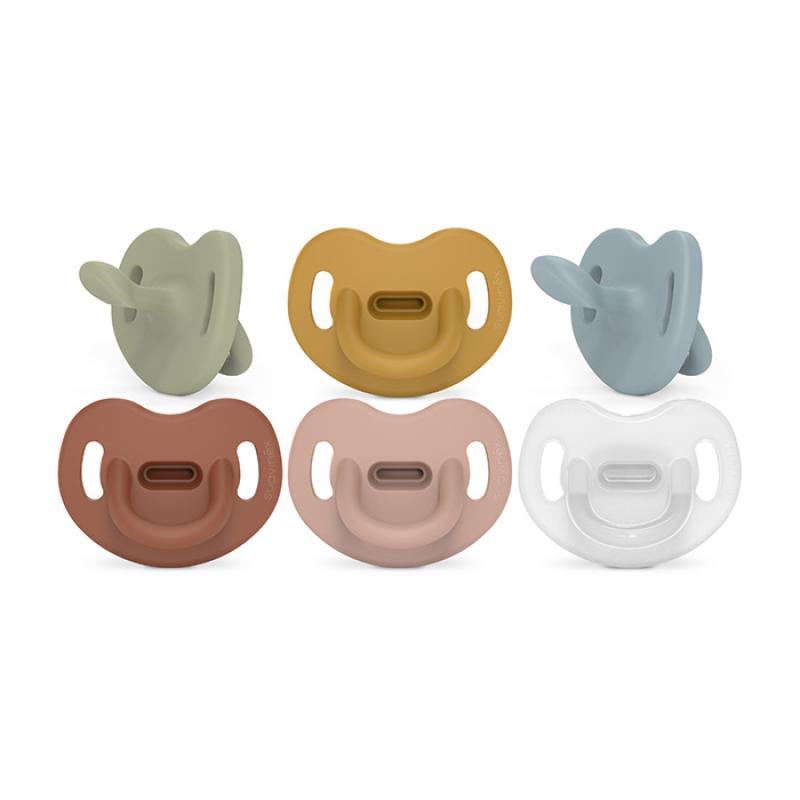 SUAVINEX | Cumlík anatomický SILIKÓN 0-6 m SX PRO - COLOUR ESSENCE, okrový 2