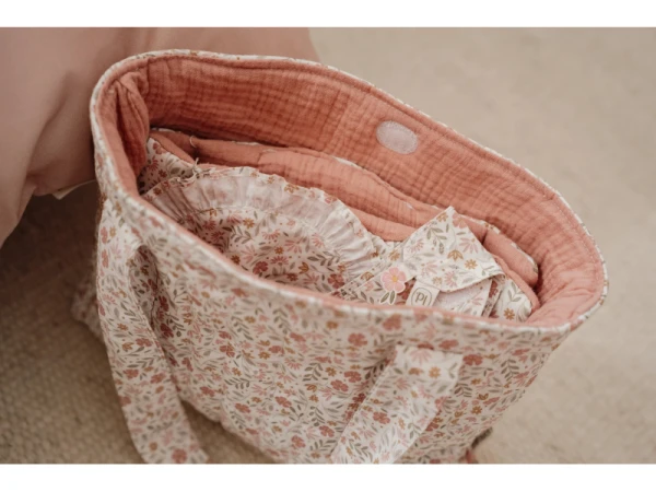 Prebaľovacia taška pre bábiky Soft Flowers 3