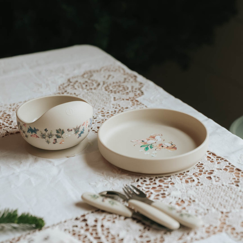 ELODIE DETAILS Silikónová miska s lyžičkou Fairytale Forest 1