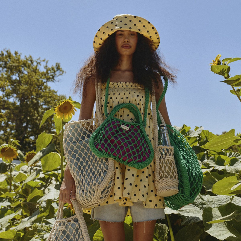 STUDIO NOOS - MACRAME MOM BAG | Green & Blue Yellow 3