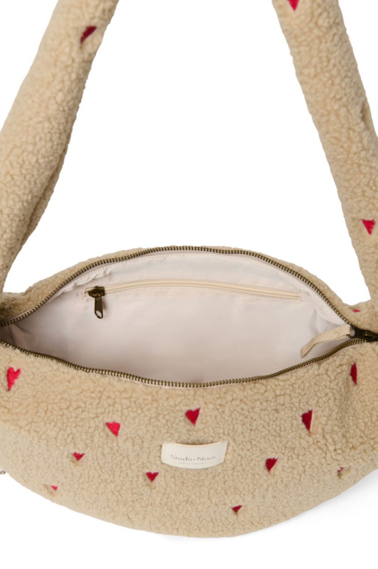 STUDIO NOOS - Teddy Mini Cross Body Bag | Ecru Hearts 3