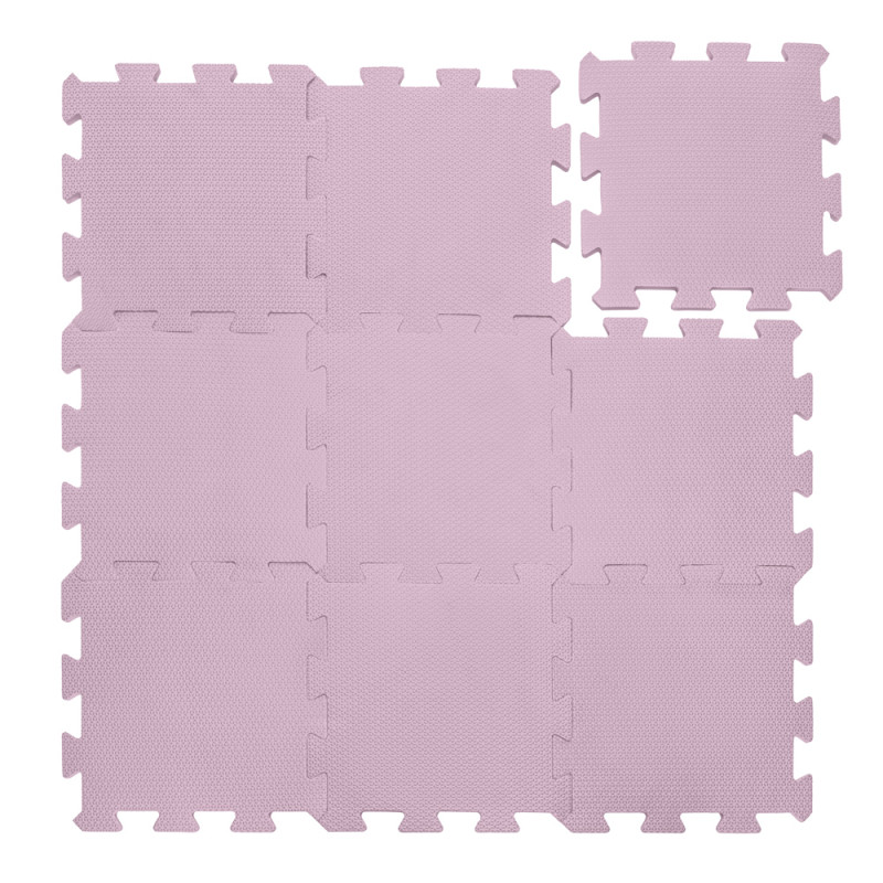 Penová podložka Puzzle 30x30 cm 9ks, Sugar Pink