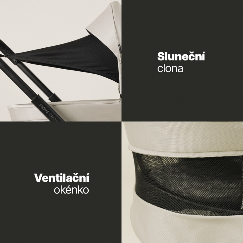 Set kočík Move Cross 5 + hlboká korba Move XL 5 + autosedačka XM podľa vlastného výberu, Rocky Green 13