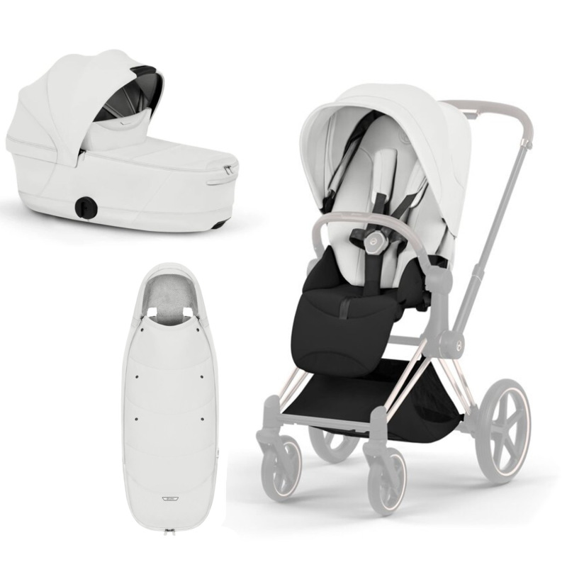 Set kočíka Cybex Priam Style + fusak platinum - Off White