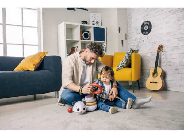 Hudobná pyramída s krúžkami Tiny Rockers Panda 6