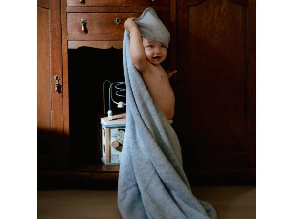 Osuška s kapucňou 100x100 cm Pure Denim Blue 8