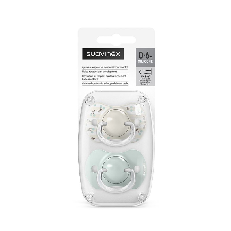 SUAVINEX | Cumlík SX PRO fyziologický BIRDIES 0/6m 2 ks - zelený 5