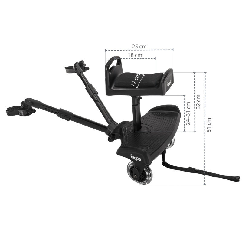 Sedátko ku skejtíku Segboard 2, Black 3