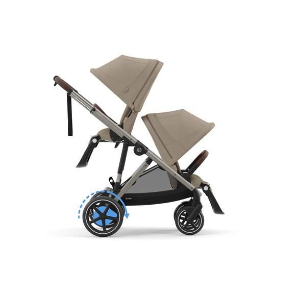 CYBEX Športový kočík E-GAZELLE, farba ALMOND BEIGE (taupe rám)