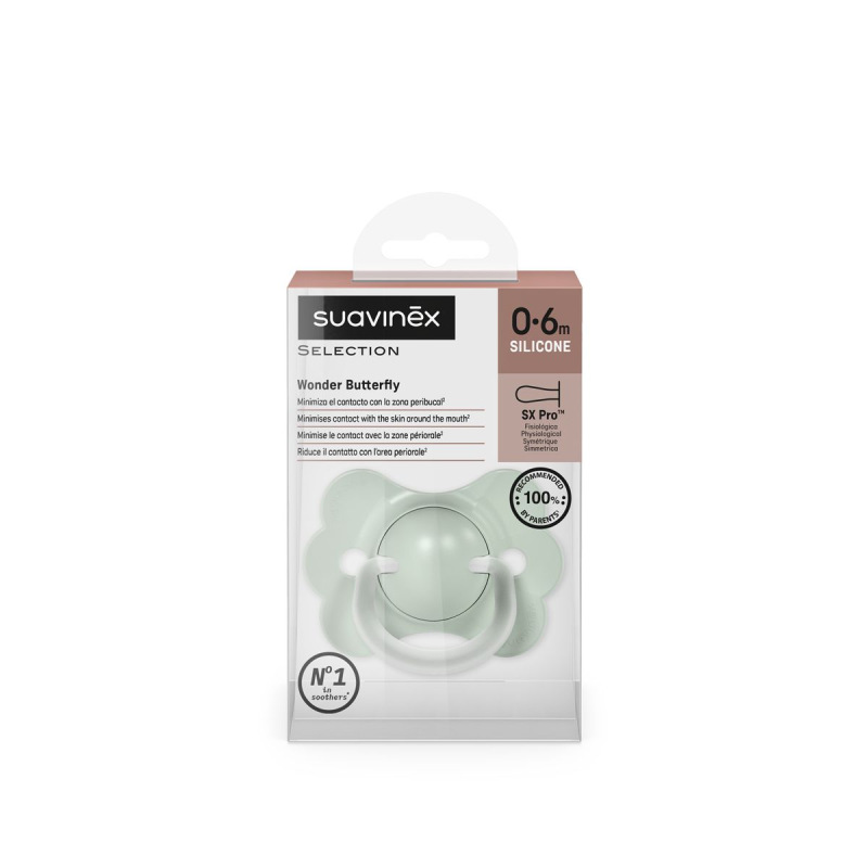 SUAVINEX | Cumlík SX PRO fyziologický BUTTERFLY WONDERLAND NEW 0/6m - zelený 4