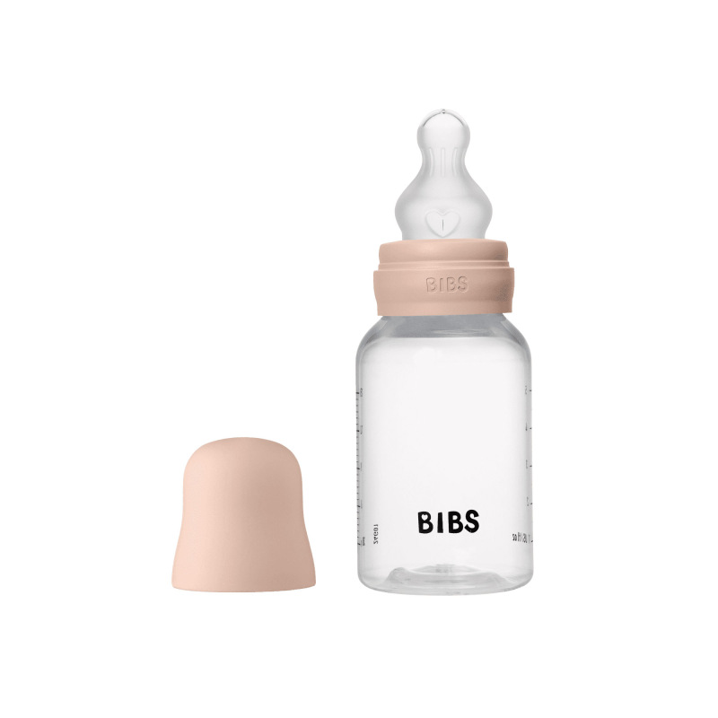 BIBS Antikoliková fľaša so silikónovým cumlíkom 150ml, Blush