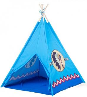 Teepee stan pre deti s výbavou, Modrý Indián
