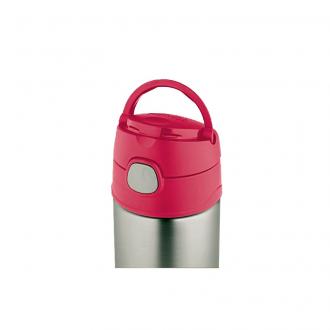 Thermos termoska so slamkou Ružová kvety, 355ml