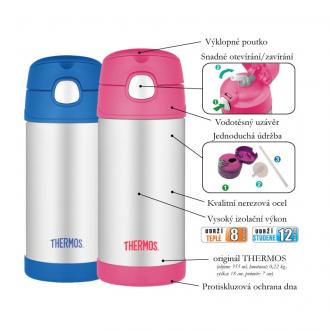 Thermos termoska so slamkou Čierna, 355ml 3