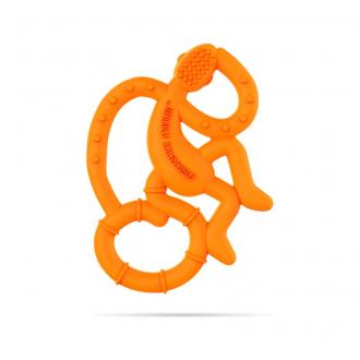 MATCHSTICK MONKEY Mini Hryzátko s antimikrobiálnym povrchom Biocote, oranžová