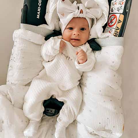 Mušelínové deka do autosedačky pre bábätka