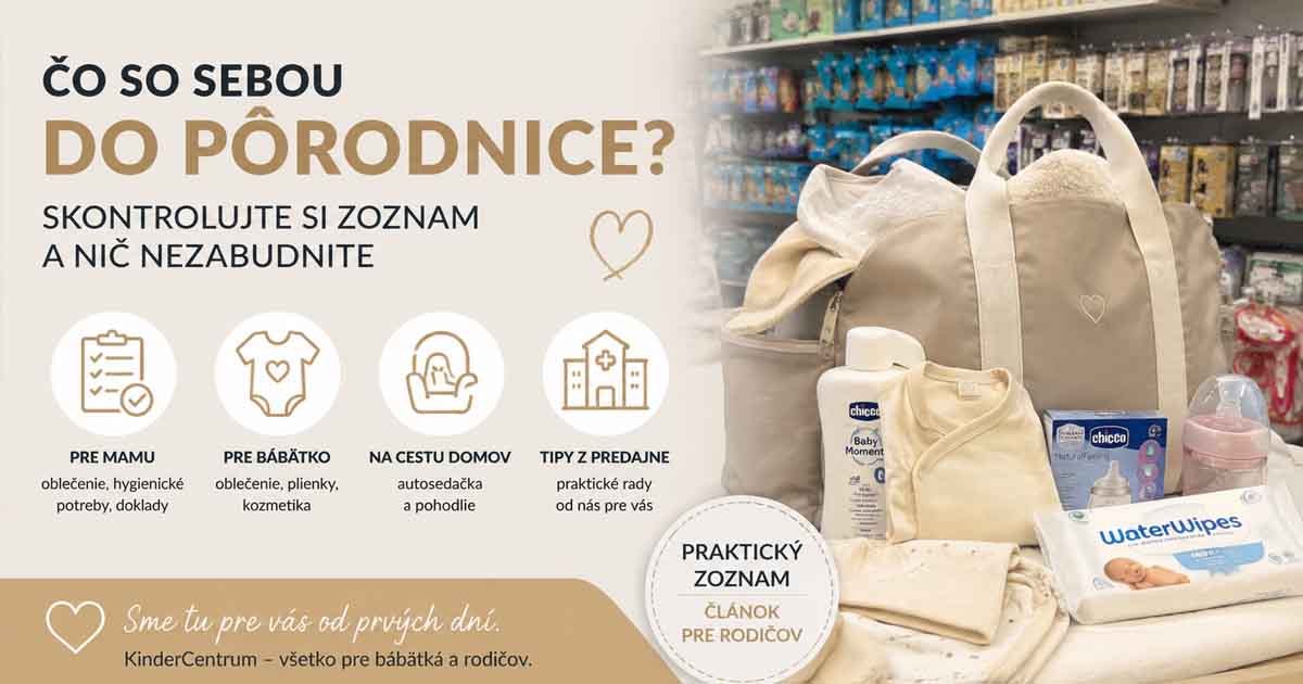 Čo so sebou do pôrodnice – praktický zoznam pre mamu a bábätko