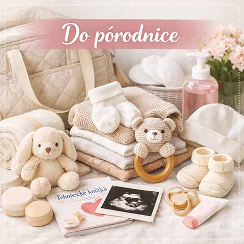 Do pôrodnice – výbava pre bábätko a mamičku, taška do pôrodnice, oblečenie, cumlík a doplnky pre novorodenca