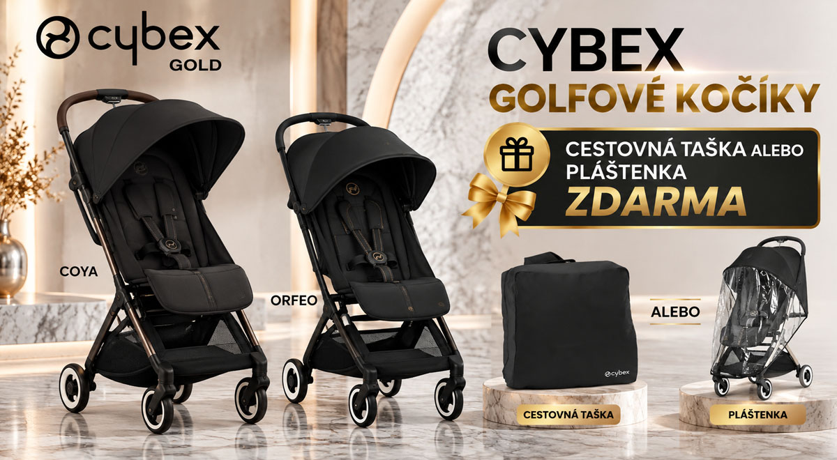 Kočíky CYBEX Coya a Orfeo s cestovnou taškou alebo pláštenkou zdarma v akcii Black Friday 2026. Kopírovať ALT