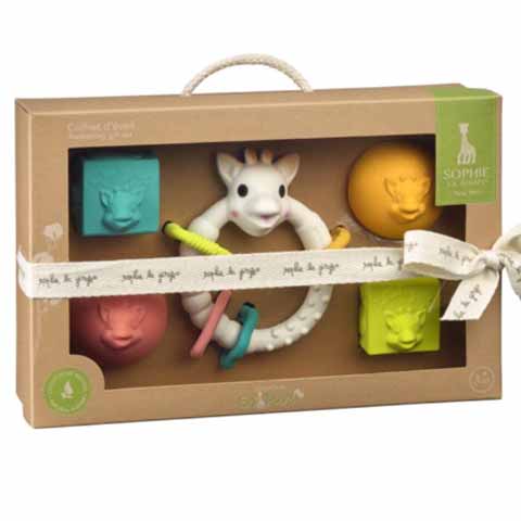 Darčekový set s hračkami pre bábätko – žirafa Sophie