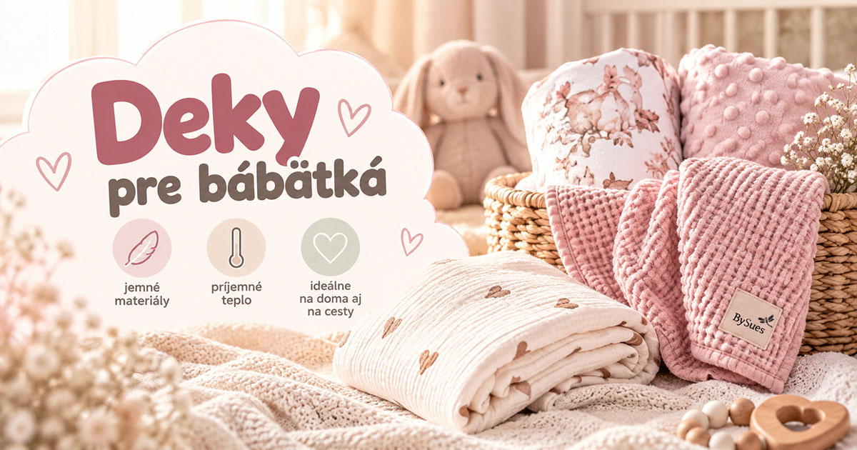 Deky pre bábätká – ružová Minky deka, mušelínová deka a vzorované detské deky v pastelových farbách od BySues