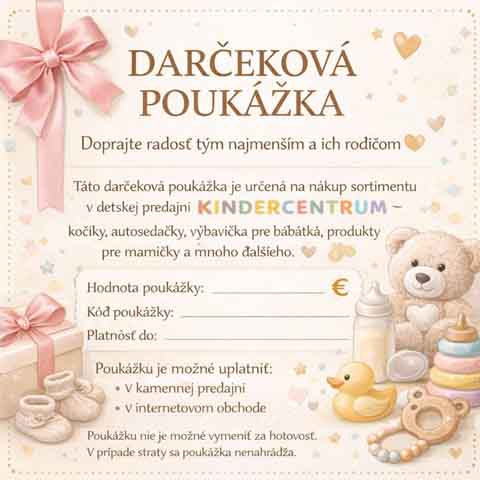 Darčekové poukážky pre deti a rodičov