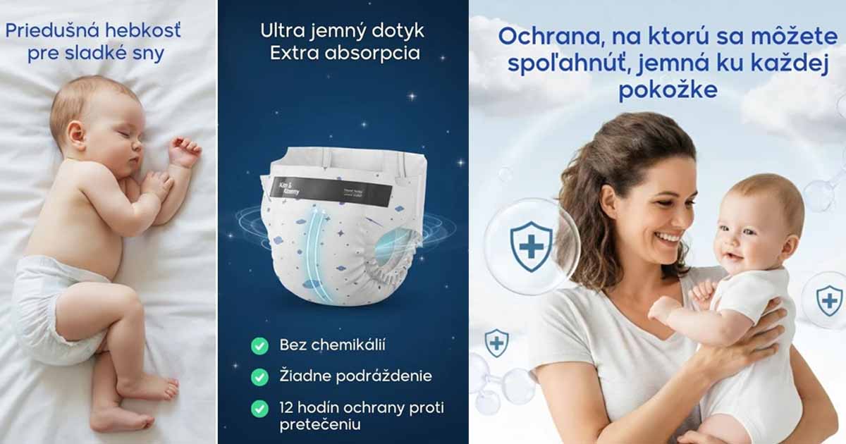 Dubajské plienky pre deti a bábätká