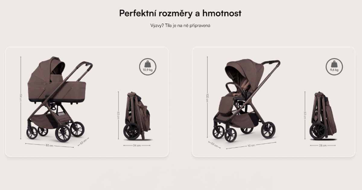 rozmery a hmotnosť kočíka Venicci Tia