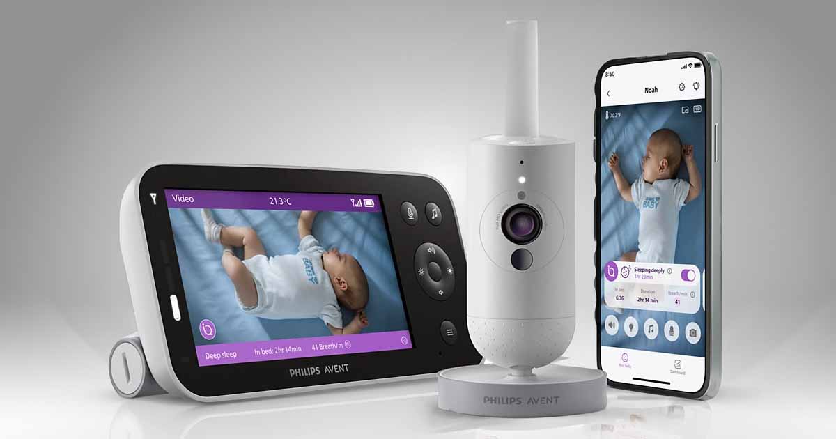 Monitorovanie bábätka pomocou inteligentnej pestúnky a kamery pre bezpečný spánok dieťaťa