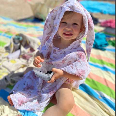 Mušelínové detské pončo po kúpani by Sues