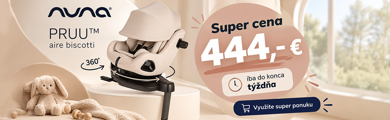 Super cena na kvalitnú autosedačku so strieškou Nuna Pruu