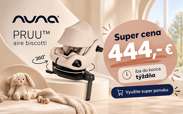 Super cena na kvalitnú autosedačku so strieškou Nuna Pruu