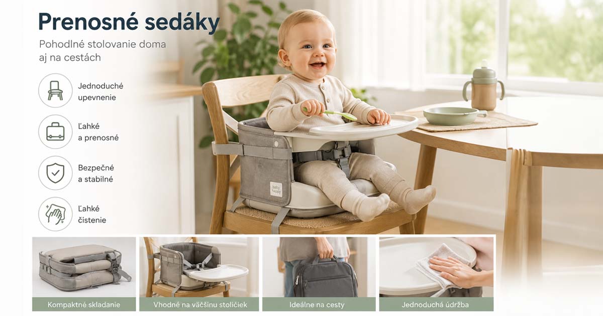 Prenosné sedáky pre deti a bábätká