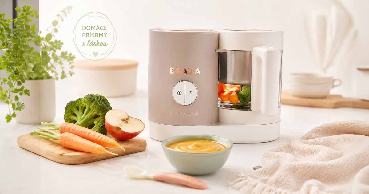 Parný varič a mixér BEABA Babycook na prípravu domácich detských príkrmov pre bábätká