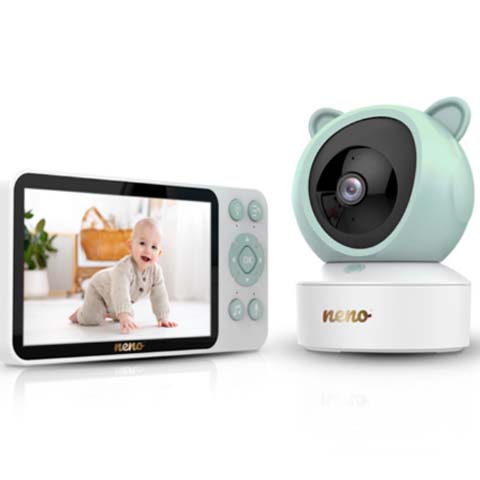 Detská video pestúnka s kamerou a monitorom na sledovanie bábätka v postieľke